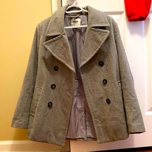 Old Navy gray pea coat. 2 side pockets